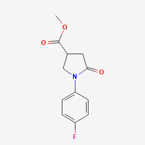 molecular formula C12H12FNO3 B2522177 Methyl 1-(4-fluorophenyl)-5-oxopyrrolidine-3-carboxylate CAS No. 133747-62-3