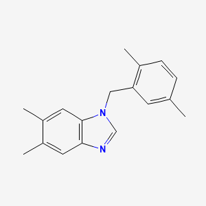 1-[(2,5-Dimethylphenyl)methyl]-5,6-dimethylbenzimidazole