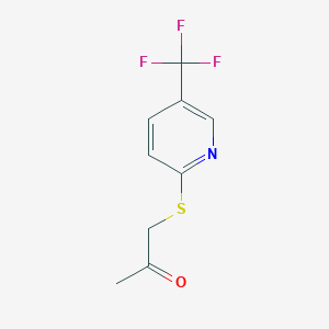 1-[5-(Trifluoromethyl)pyridin-2-yl]sulfanylpropan-2-one