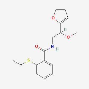 2-(ethylthio)-N-(2-(furan-2-yl)-2-methoxyethyl)benzamide