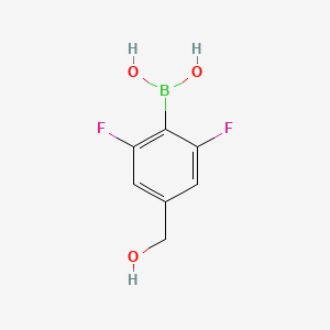 molecular formula C7H7BF2O3 B2522209 4-ヒドロキシメチル-2,6-ジフルオロフェニルボロン酸 CAS No. 1451393-60-4