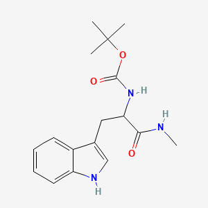 molecular formula C17H23N3O3 B2522210 Tert-butyl N-[2-(1H-indol-3-yl)-1-(methylcarbamoyl)ethyl]carbamate CAS No. 2058424-17-0