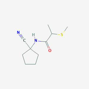 molecular formula C10H16N2OS B2522232 N-(1-cyanocyclopentyl)-2-(methylsulfanyl)propanamide CAS No. 1627007-68-4