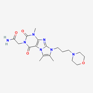 2-(1,6,7-trimethyl-8-(3-morpholinopropyl)-2,4-dioxo-1H-imidazo[2,1-f]purin-3(2H,4H,8H)-yl)acetamide