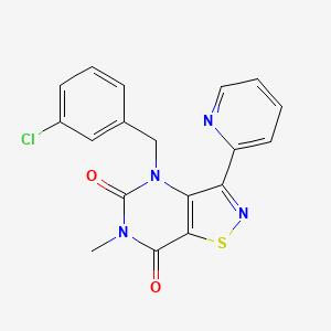 4-(3-chlorobenzyl)-6-methyl-3-pyridin-2-ylisothiazolo[4,5-d]pyrimidine-5,7(4H,6H)-dione