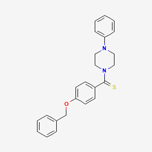 molecular formula C24H24N2OS B2522241 (4-(苄氧基)苯基)(4-苯基哌嗪-1-基)甲硫醚 CAS No. 327074-64-6