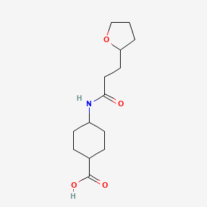 molecular formula C14H23NO4 B2522249 4-[3-(氧杂环己烷-2-基)丙酰胺基]环己烷-1-羧酸 CAS No. 2137427-84-8