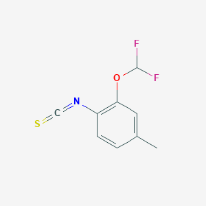 molecular formula C9H7F2NOS B2522250 2-(Difluoromethoxy)-1-isothiocyanato-4-methylbenzene CAS No. 832739-67-0