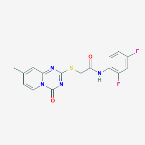 N-(2,4-difluorophenyl)-2-(8-methyl-4-oxopyrido[1,2-a][1,3,5]triazin-2-yl)sulfanylacetamide