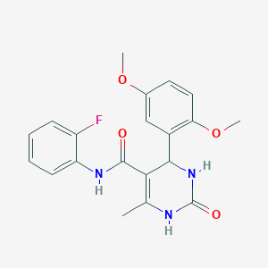 molecular formula C20H20FN3O4 B2522264 4-(2,5-dimethoxyphenyl)-N-(2-fluorophenyl)-6-methyl-2-oxo-3,4-dihydro-1H-pyrimidine-5-carboxamide CAS No. 694460-21-4