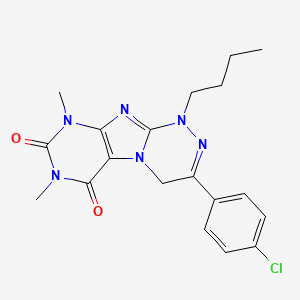 1-butyl-3-(4-chlorophenyl)-7,9-dimethyl-7,9-dihydro-[1,2,4]triazino[3,4-f]purine-6,8(1H,4H)-dione