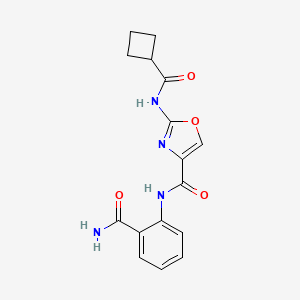 N-(2-carbamoylphenyl)-2-(cyclobutanecarboxamido)oxazole-4-carboxamide