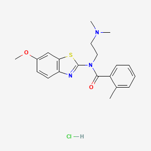 N-(2-(dimethylamino)ethyl)-N-(6-methoxybenzo[d]thiazol-2-yl)-2-methylbenzamide hydrochloride