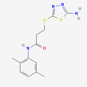 molecular formula C13H16N4OS2 B2522288 3-[(5-氨基-1,3,4-噻二唑-2-基)硫基]-N-(2,5-二甲基苯基)丙酰胺 CAS No. 889947-90-4