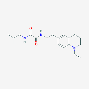 molecular formula C19H29N3O2 B2522291 N1-(2-(1-ethyl-1,2,3,4-tetrahydroquinolin-6-yl)ethyl)-N2-isobutyloxalamide CAS No. 955531-56-3