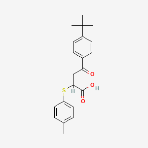 molecular formula C21H24O3S B2522297 4-[4-(Tert-butyl)phenyl]-2-[(4-methylphenyl)sulfanyl]-4-oxobutanoic acid CAS No. 301193-76-0