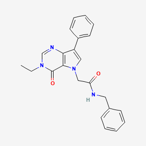 N-benzyl-2-(3-ethyl-4-oxo-7-phenyl-3,4-dihydro-5H-pyrrolo[3,2-d]pyrimidin-5-yl)acetamide