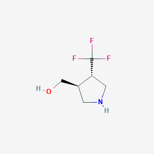 molecular formula C6H10F3NO B2522304 [(3S,4S)-4-(trifluoromethyl)pyrrolidin-3-yl]methanol CAS No. 217096-42-9