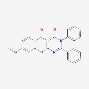 molecular formula C24H16N2O4 B2522319 8-methoxy-2,3-diphenyl-3H-chromeno[2,3-d]pyrimidine-4,5-dione CAS No. 896073-02-2