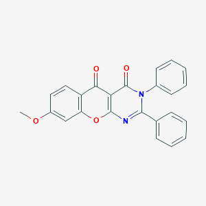 molecular formula C24H16N2O4 B2522319 8-甲氧基-2,3-二苯基-3H-色烯[2,3-d]嘧啶-4,5-二酮 CAS No. 896073-02-2