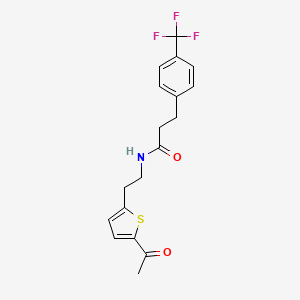 N-(2-(5-acetylthiophen-2-yl)ethyl)-3-(4-(trifluoromethyl)phenyl)propanamide