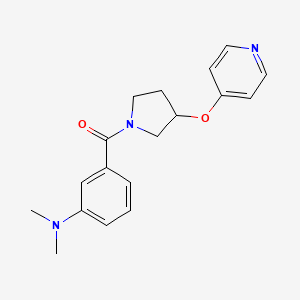 (3-(Dimethylamino)phenyl)(3-(pyridin-4-yloxy)pyrrolidin-1-yl)methanone