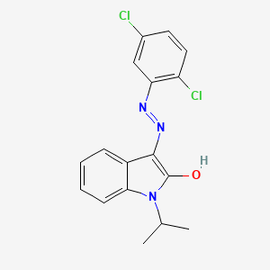 molecular formula C17H15Cl2N3O B2522336 1-isopropyl-1H-indole-2,3-dione 3-[N-(2,5-dichlorophenyl)hydrazone] CAS No. 320422-11-5