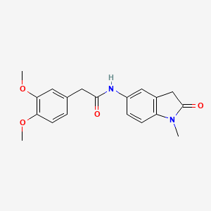 molecular formula C19H20N2O4 B2522340 2-(3,4-dimethoxyphenyl)-N-(1-methyl-2-oxoindolin-5-yl)acetamide CAS No. 921813-79-8