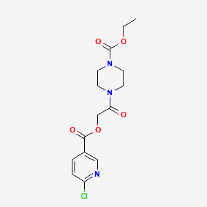 Ethyl 4-[2-(6-chloropyridine-3-carbonyl)oxyacetyl]piperazine-1-carboxylate