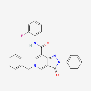 5-benzyl-N-(2-fluorophenyl)-3-oxo-2-phenyl-3,5-dihydro-2H-pyrazolo[4,3-c]pyridine-7-carboxamide