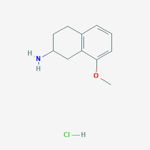 molecular formula C11H16ClNO B2522347 8-甲氧基-1,2,3,4-四氢萘-2-胺盐酸盐 CAS No. 3880-76-0