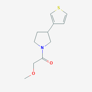 molecular formula C11H15NO2S B2522348 2-Methoxy-1-(3-(thiophen-3-yl)pyrrolidin-1-yl)ethan-1-one CAS No. 2190365-70-7