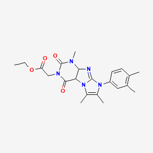 ethyl 2-[8-(3,4-dimethylphenyl)-1,6,7-trimethyl-2,4-dioxo-1H,2H,3H,4H,8H-imidazo[1,2-g]purin-3-yl]acetate