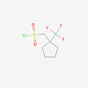 molecular formula C7H10ClF3O2S B2522369 [1-(Trifluoromethyl)cyclopentyl]methanesulfonyl chloride CAS No. 2248367-10-2