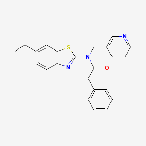 N-(6-ethylbenzo[d]thiazol-2-yl)-2-phenyl-N-(pyridin-3-ylmethyl)acetamide