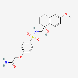 2-(4-(N-((1-hydroxy-6-methoxy-1,2,3,4-tetrahydronaphthalen-1-yl)methyl)sulfamoyl)phenoxy)acetamide