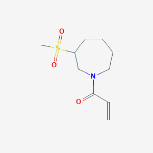 molecular formula C10H17NO3S B2522390 1-(3-Methylsulfonylazepan-1-yl)prop-2-en-1-one CAS No. 2189497-81-0