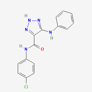 5-anilino-N-(4-chlorophenyl)-1H-1,2,3-triazole-4-carboxamide