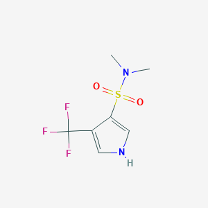 molecular formula C7H9F3N2O2S B2522401 4-(三氟甲基)-1 H-吡咯-3-磺酸二甲胺 CAS No. 2309448-24-4