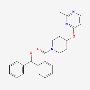 molecular formula C24H23N3O3 B2522403 (2-苯甲酰苯基)(4-((2-甲基嘧啶-4-基)氧基)哌啶-1-基)甲苯酮 CAS No. 2097918-19-7