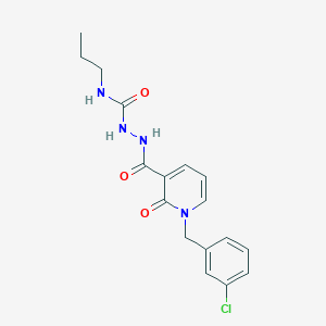 2-(1-(3-chlorobenzyl)-2-oxo-1,2-dihydropyridine-3-carbonyl)-N-propylhydrazinecarboxamide