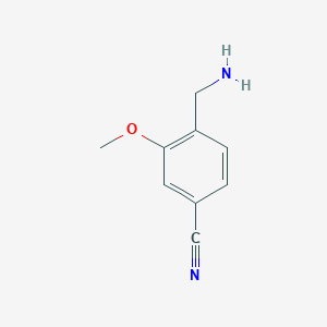 molecular formula C9H10N2O B2522425 4-氰基-2-甲氧基苄胺 CAS No. 182159-14-4