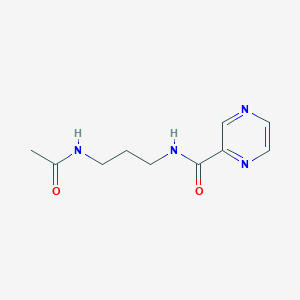 molecular formula C10H14N4O2 B252243 N-[3-(acetylamino)propyl]pyrazine-2-carboxamide 