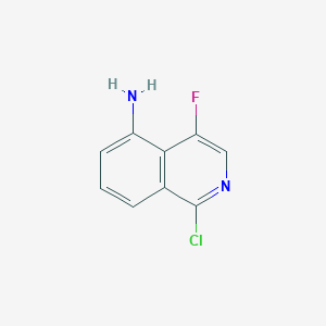 molecular formula C9H6ClFN2 B2522431 1-氯-4-氟异喹啉-5-胺 CAS No. 928665-23-0