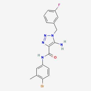 molecular formula C17H15BrFN5O B2522434 5-氨基-N-(4-溴-3-甲基苯基)-1-(3-氟苄基)-1H-1,2,3-三唑-4-甲酰胺 CAS No. 899737-46-3