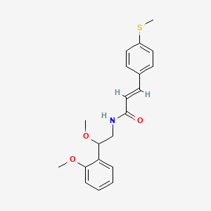 molecular formula C20H23NO3S B2522446 (E)-N-(2-甲氧基-2-(2-甲氧基苯基)乙基)-3-(4-(甲硫基)苯基)丙烯酰胺 CAS No. 1799241-23-8