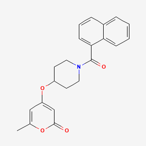 molecular formula C22H21NO4 B2522448 4-((1-(1-naphthoyl)piperidin-4-yl)oxy)-6-methyl-2H-pyran-2-one CAS No. 1795480-94-2