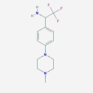 2,2,2-Trifluoro-1-[4-(4-methylpiperazin-1-yl)phenyl]ethanamine