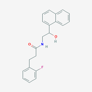 molecular formula C21H20FNO2 B2522452 3-(2-fluorophenyl)-N-(2-hydroxy-2-(naphthalen-1-yl)ethyl)propanamide CAS No. 1795084-20-6