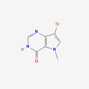 molecular formula C7H6BrN3O B2522455 7-溴-5-甲基-3H-吡咯并[3,2-d]嘧啶-4-酮 CAS No. 2241128-96-9